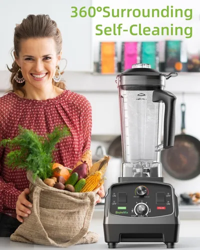 Miniatura 6 de BioloMix Licuadora profesional, 2200 W, capacidad de 68 onzas, licuadora de alta velocidad de cocina para batidos, batidos, trituración de hielo