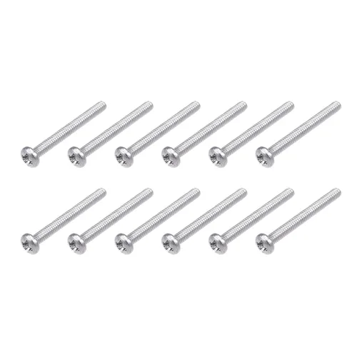 Miniatura 52 de METALLIXITY Tornillos de máquina (M2 x 0.118 in), 30 unidades, pernos Phillips cruzados de acero inoxidable 304, para instalación de muebles
