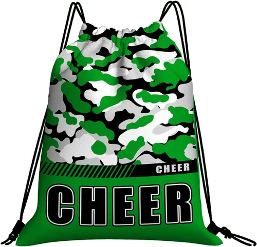 Mochila con cordón impermeable para gimnasio, bolsas con cordón, bolsa de cuerda deportiva, mochila de camuflaje, Bolsas con cordón Cheer - Bolsas