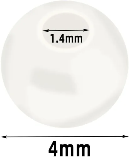 Miniatura 6 de 2000 cuentas de perlas de color marfil para fabricación de joyas, cuentas de perlas de plástico de 0.157 pulgadas (0.157 in), perlas redondas