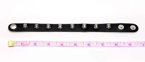 Miniatura 6 de Manfnee Pulsera gótica punk con remaches de clavos de metal, ajustable C: 3 piezas