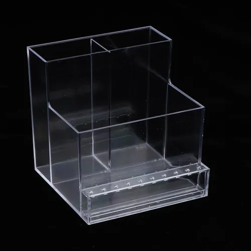 Miniatura 3 de F Fityle Soporte para brocas de uñas de 13 agujeros, organizador de manicura, altura: 4.1 in; ancho: 10,5/4,1 pulgadas; longitud inferior: 3.8