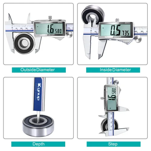 Miniatura 4 de Kynup Herramienta de medición de calibrador digital, calibrador de dial Vernier, micrómetro exterior digital, herramienta de bricolaje de calibre