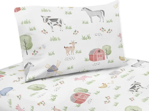 Miniatura 7 de Sweet Jojo Designs Juego de sábanas de vaquero occidental para niño, tamaño individual, sábana bajera plana, funda de almohada, para niños