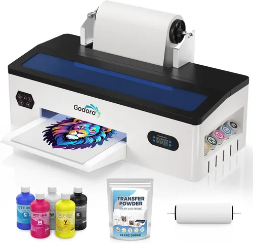 Miniatura 2 de Godora DTF - Adhesivo termofusible de transferencia digital blanco en polvo para prendas de color negro u oscuro, transferencia pretratamiento