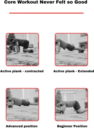 Miniatura 3 de APB Blast Ab Roller, con soporte de codo grueso con resorte de resistencia. Entrenamiento abdominal para ejercicios abdominales y ejercicios