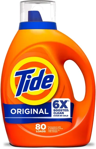 Miniatura 18 de Tide Detergente líquido para ropa, original, 100 cargas, 146 onzas líquidas, compatible con alta eficiencia