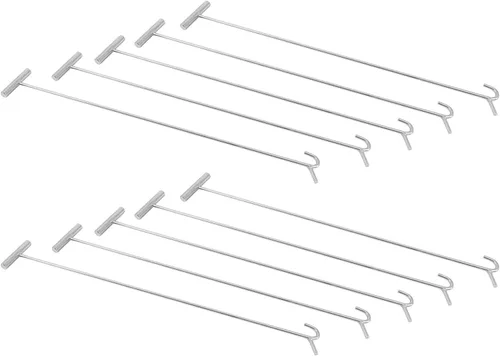 Miniatura 7 de Mytee Products Paquete de 20 extractores de pasadores de quinta rueda cromados resistentes con gancho de 34 pulgadas