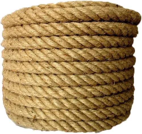Cuerda de cáñamo natural, cuerda de yute natural de 0.787 in, cuerda de yute fuerte, cuerda de cáñamo, cuerda multiusos para manualidades,