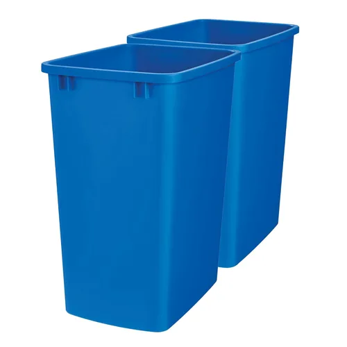 Miniatura 13 de Rev-A-Shelf Basurero de 33 L, Plateado Plata