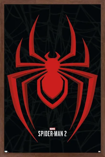 Miniatura 10 de Trends International Marvel's Spider-Man 2 - Póster de pared con icono de Miles Morales, 22.37 x 34.00 pulgadas, versión enmarcada de madera
