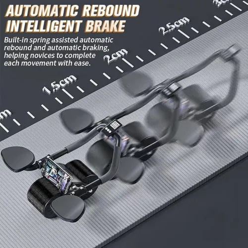 Miniatura 2 de Rueda de Abdominales 2026 Nueva con Temporizador y Almohadilla para Rodillas, Rueda Abdominal de Rebote Automático con Soporte para Codos, Equipo