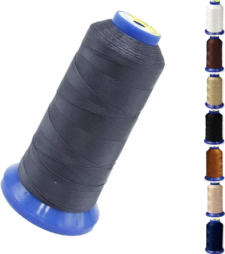 Miniatura 10 de Hilo de nailon adherido para costura, hilo de nailon resistente para cuero, jeans, tapicería y tejer; #69 T70 tamaño 210D/3 1400 yardas