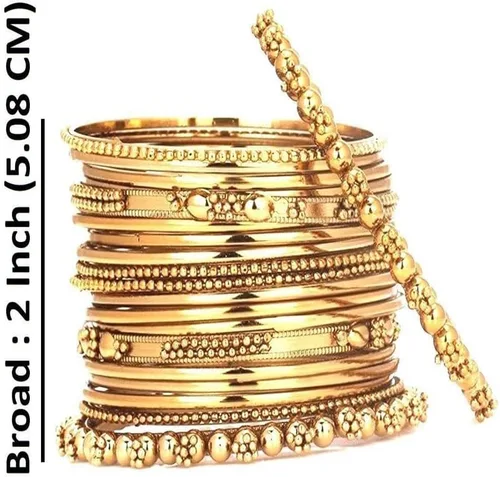Miniatura 6 de Efulgenz Indian Oxidized Bangle Bracelet Set for Women Antique Bangle Set Plain Metal Bangles Boho Bracelet Set Fashion Statement Jewelry for Women