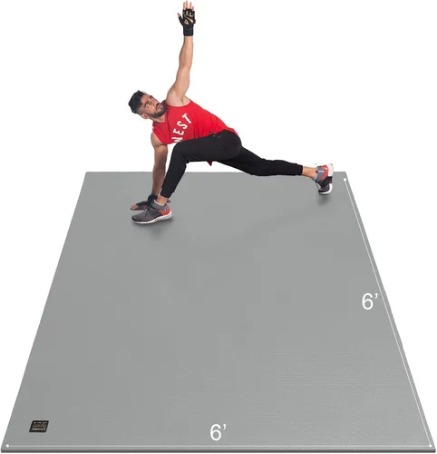 Miniatura 11 de GXMMAT Large Exercise Mat 6'x4'/6'x5'/6'x6'(7mm), Thick Workout Mats for Home Gym Flooring, Extra Wide Non-Slip Durable Cardio Mat, Shoe Friendly