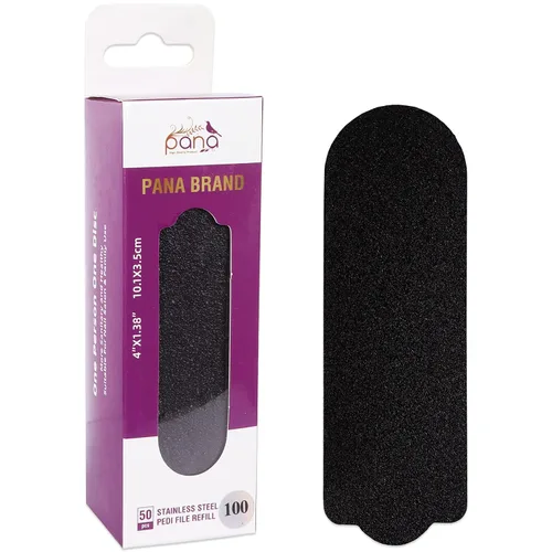 Miniatura 12 de PANA 40 piezas de recambio de archivo Pedi grande negro para lima de pies de acero inoxidable para lijar raspador de pies, almohadillas de recambio
