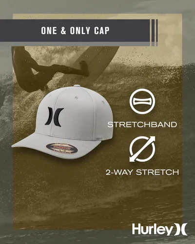 Miniatura 135 de Hurley Gorra de béisbol para hombre - Flexfit - Gorras de béisbol ajustadas para hombre (tamaños: S-XL)