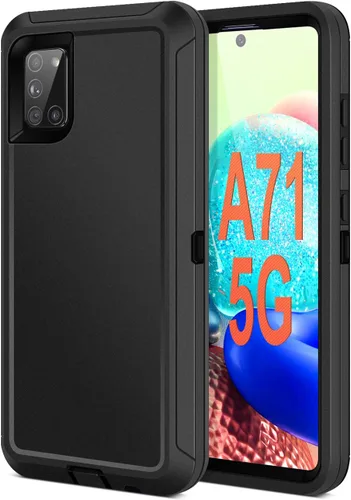 Miniatura 11 de Jelanry - Carcasa resistente para Samsung Galaxy A71 5G, color menta/blanco Dual-layer Shockproof Protective Hard Back Cover, anti-dust scratch