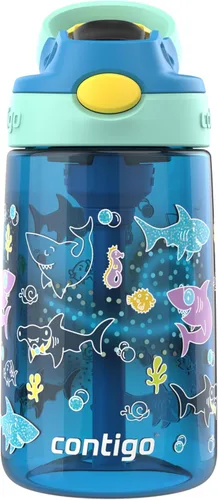 Miniatura 44 de Contigo Botella de agua con pajita para niños con tapa AUTOSPOUT de 20 onzas, arándano Azul (Arándano)
