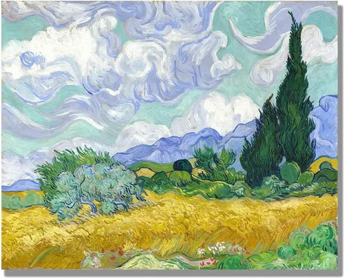 Miniatura 18 de ELITEAART- La noche estrellada por Vincent Van Gogh, pintura al óleo, reproducción de pintura al óleo, impresión en lienzo giclée, tamaño marcado