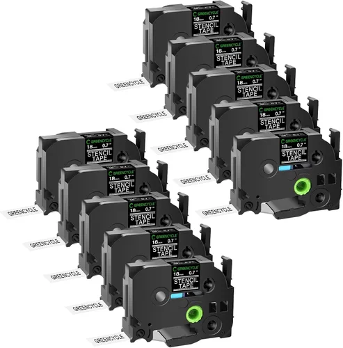 Miniatura 9 de GREENCYCLE Compatible con Brother STE 161 1-1/2" 1.417 in solución móvil Stencil Etch cinta de etiquetas para PT-3600, PT-530, PT-550, PT-9200DX