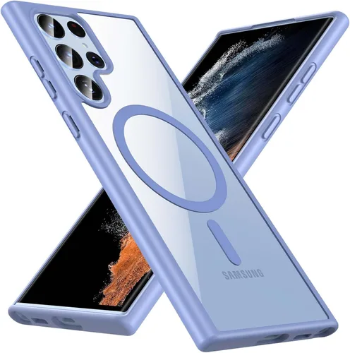 Miniatura 25 de Hensinple Funda Magnética para Samsung Galaxy S22, Funda para Teléfono Galaxy S22 [Compatible con MagSafe], Cubierta Magnética Transparente