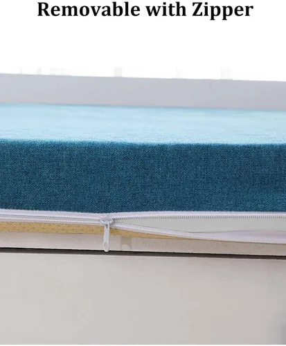 Miniatura 6 de YURRO Cojín cómodo para banco de ventana con lazos, 1/2/3 pulgadas de grosor, almohadillas personalizadas para muebles de jardín, patio, comedor