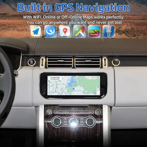 Miniatura 3 de Radio de coche Android para 2013 2014 2015 2016 2017 Range Rover L494 L405 Pantalla táctil completa Unidad principal de repuesto GPS Navegación