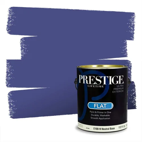 Miniatura 728 de Pintura Exterior + imprimación PRESTIGE, todo-en-uno, 1 galón, acabado mate, color comparable al Valspar* Royal Gray* VS151-Gris real