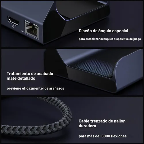 Miniatura 8 de iVANKY Base de cubierta de vapor 4K @144Hz, estación de acoplamiento 8 en 1 para ASUS ROG Ally X/Legion Go/MSI Claw, ROG Alloy/Valve Stream Deck