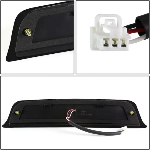 Miniatura 4 de DNA MOTORING Tercera luz de freno LED de carcasa ahumada negra, 3ª lámpara de freno de montaje alto, compatible con Nissan Titan 2004-2014, Negro