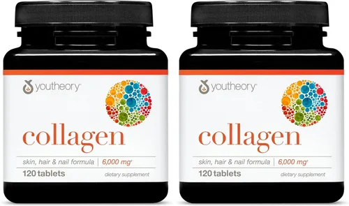 Miniatura 9 de Tabletas de colágeno Youtherory, RC.00300.US, Fórmula Avanzada con Vitamina C, 1