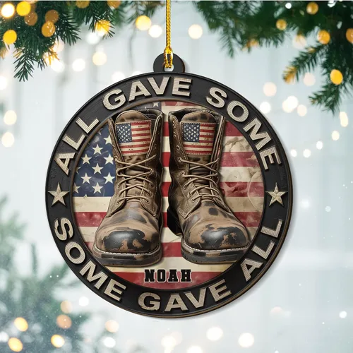Miniatura 28 de Adornos de Navidad del ejército estadounidense, adorno de veterano para hombres y mujeres, adornos patrióticos para decoración de árbol de Navidad