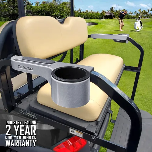 Miniatura 3 de Reposabrazos de carrito de golf de color titanio – Reposabrazos para carrito de golf con portavasos para Club Car Yamaha y EZGO Accesorios