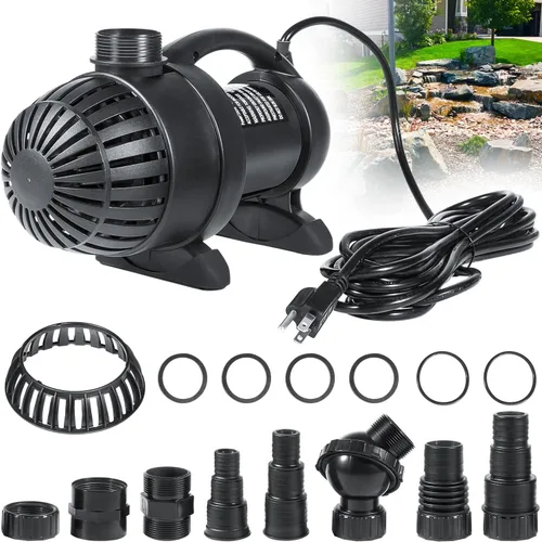 91018 3000 GPH Bomba de agua sumergible para fuente de cascada de estanque, sistema de filtro hidropónico para acuario, tanque de peces, piscina Koi