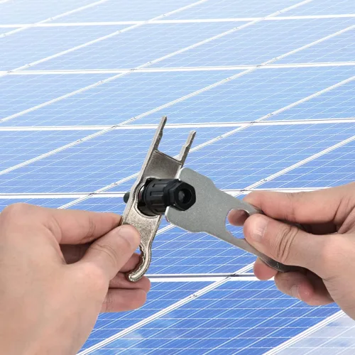 Miniatura 5 de ELFCULB 1 par de llaves de metal solar, herramientas de conector de panel solar, herramienta de montaje y desmontaje para sistema fotovoltaico solar