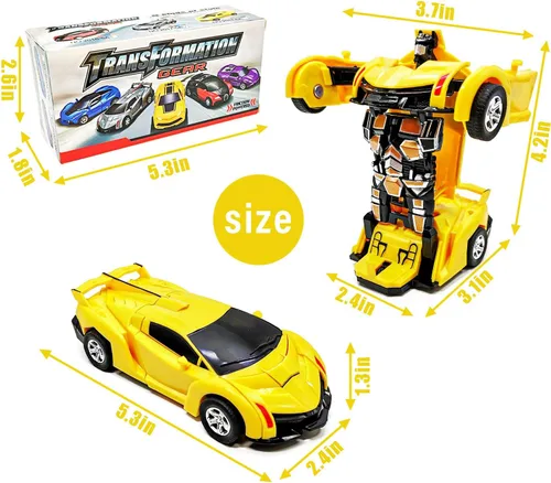 Miniatura 6 de CDDZSW Regalo para niños de 3 a 6 años de edad, autos transformadores para niños de 3 a 8 años, juguete de camión de fricción para niños y niñas