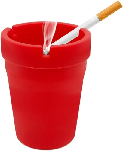 Miniatura 9 de Ohleats Cenicero de automóvil, sin humo, a prueba de olores, resistente al viento, autoextinguible, mini cubo de basura portátil para cigarrillos