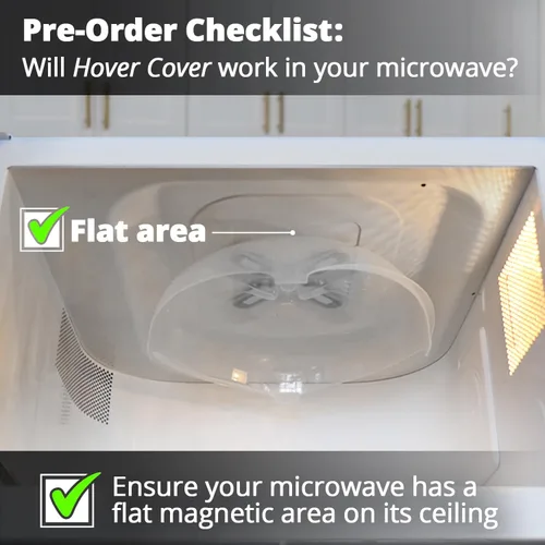 Miniatura 3 de Cubierta magnética contra salpicaduras HOVER COVER, tapa de 12 pulgadas transparente libre de BPA para alimentos, protector de placa ventilado
