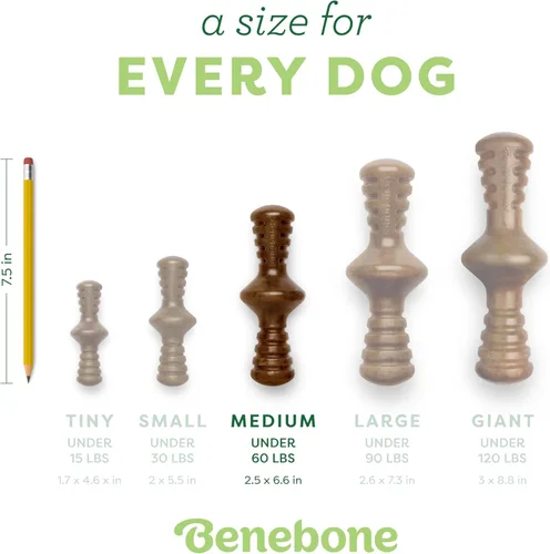 Miniatura 4 de Benebone Zaggler - Juguete para morder y rodar para perros agresivos, sabor a tocino real, fabricado en Estados Unidos, tamaño M