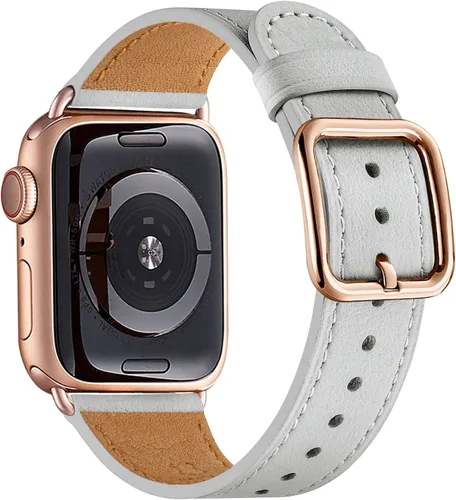 Miniatura 56 de MNBVCXZ Correas de cuero compatibles con Apple Watch para mujeres, correa de repuesto genuina para iWatch Series 11 10 9 8 7 6 5 4 3 2 1 SE 3 SE 2