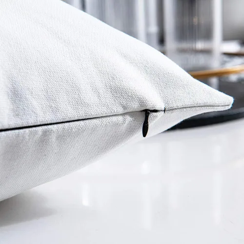 Miniatura 6 de DEZENE Fundas de Almohada Decorativas de Cuero Sintético y Algodón para Sofá Cama Sofá, Juego de 2 de 12 x 20 pulgadas Modernas Cuadradas Negro