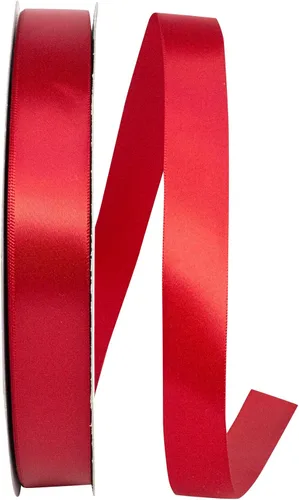 Miniatura 40 de Reliant Ribbon 4950-974-03C Cinta de satén de doble cara, 5/8 pulgadas x 100 yardas, oro antiguo