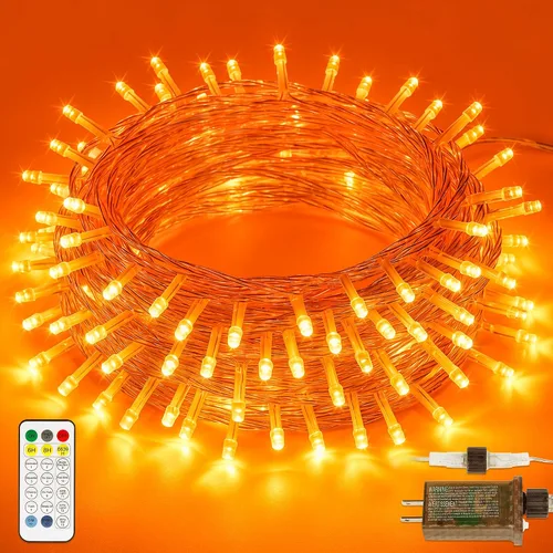 Miniatura 17 de Cadena de 200 luces LED de 98 pies, impermeables con 8 modos con memoria, fuente de alimentación certificada por UL de 30 V para el hogar, jardín