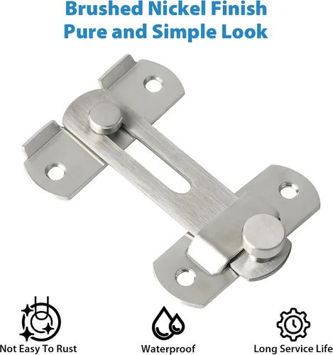 Miniatura 5 de Alise Pestillos de puerta abatible de 4 pulgadas, cerradura de puerta de seguridad para valla de madera de granero, puertas francesas correderas