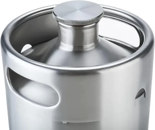 Miniatura 7 de Mini barril Growler 2L 64 Oz Barril de cerveza de acero inoxidable 304 Barril de cerveza de barril portátil de cerveza para la cocina casera cerveza