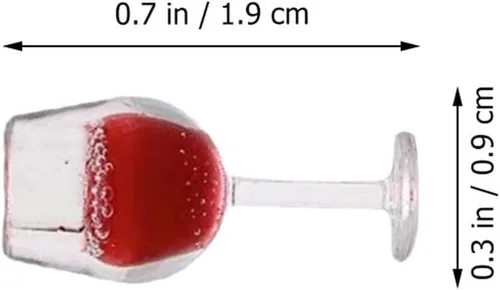 Miniatura 2 de TOYANDONA Copas de vino para casa de muñecas en miniatura, 1:12, copas de vino en miniatura, mini casa de muñecas, cóctel, s para decoración