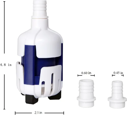 Miniatura 2 de Bomba de retorno nano para sumidero de acuario de agua salada, bomba de agua pequeña, CC 12 V con controlador, 185 GPH (700 L/H), 9 vatios, uso