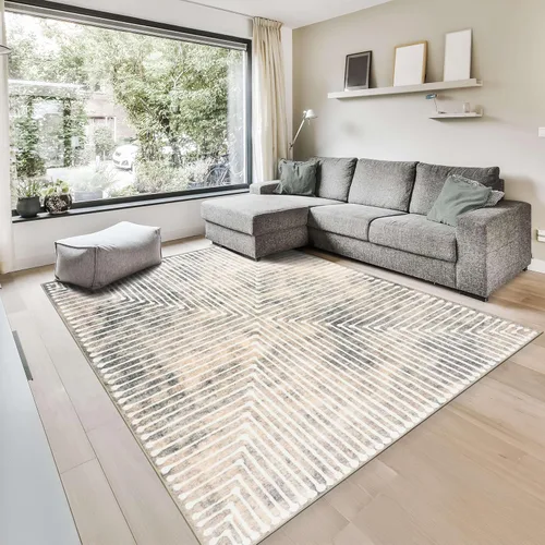Miniatura 21 de GLN Rugs Contemporary Collection - Alfombra de felpilla lavable a máquina, contemporánea, antideslizante, de pelo corto, alfombra de felpilla