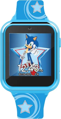 Miniatura 9 de Accutime Niños SEGA Sonic El Erizo Azul Reloj Inteligente Educativo de Pantalla Táctil para Niños, Niñas, Pequeños, 40 mm, Moderno Sonic Star